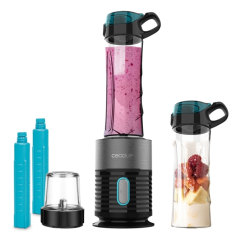 Blender Cecotec Power Titanium Fresh and Go - 650 W - 2 gobelets de 600 ml - Tubes de refroidissement inclus - 4 lames revêtues