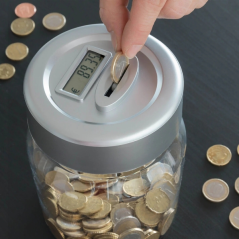Tirelire numérique Savny Innovagoods écran LCD euros 12x17 cm