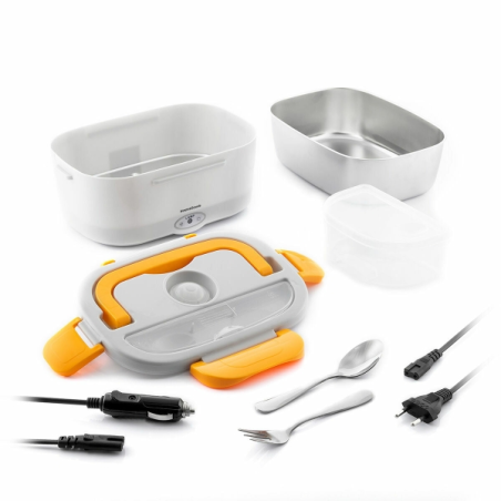 Boîte à lunch électrique Innovagoods Lunffi - Capacité 1,5 L - Température jusqu'à 90 °C - Puissance 60 W - Câbles amovibles