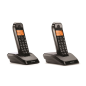 Téléphone sans fil Motorola S1202 DECT + 1 extension - Identification de l'appelant - Répondeur - Mains libres - Noir