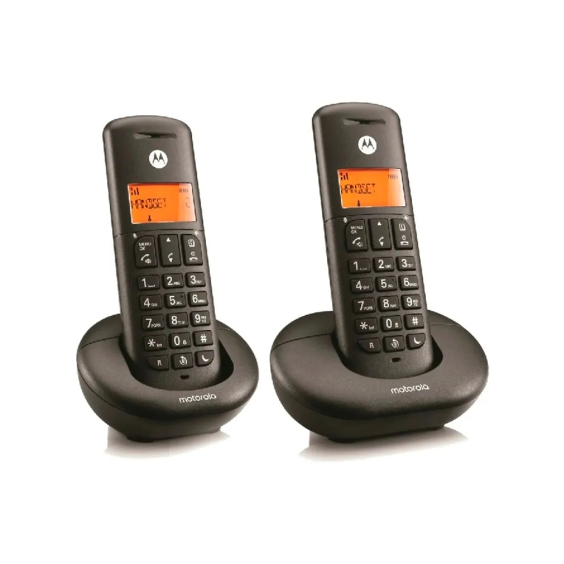 Téléphone sans fil Motorola E202 DECT + 1 extension - Identification de l'appelant - Répondeur - Mains libres