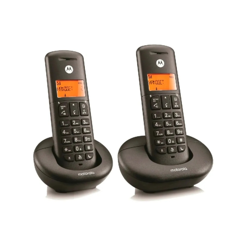 Téléphone sans fil Motorola E202 DECT + 1 extension - Identification de l'appelant - Répondeur - Mains libres