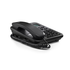 Téléphone fixe Motorola CT202 - Mains libres - Identification de l'appelant - Noir