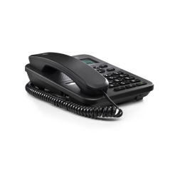 Téléphone fixe Motorola CT202 - Mains libres - Identification de l'appelant - Noir