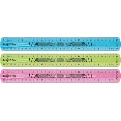 ✅ Maped Twist'n Flex Règle Flexible 30 cm - Incassable - Double Graduation - Couleurs Aléatoires Bleu, Rose et en stock