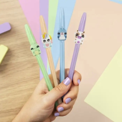 Stylos pastel animaux personnages fantaisie