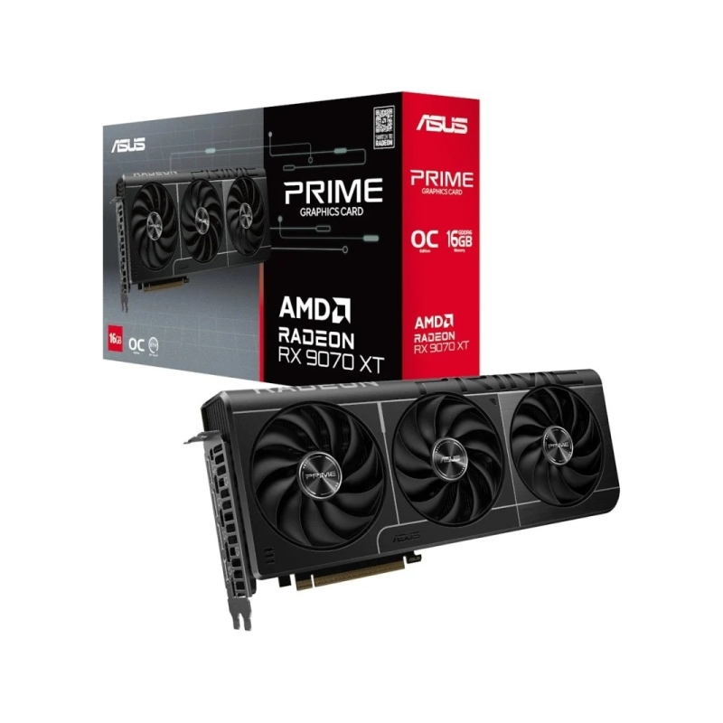 Carte graphique Asus PRIME AMD Radeon RX 9070 XT OC 16 Go GDDR6 FSR 4