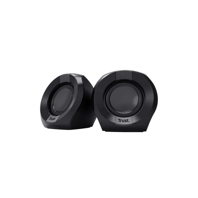 Enceintes Trust 2.0 USB 8 W - Entrée et sortie jack 3,5 mm - Câble 1,30 m - Noir