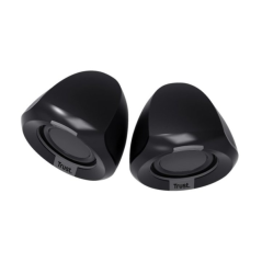 Enceintes Trust 2.0 USB 8 W - Entrée et sortie jack 3,5 mm - Câble 1,30 m - Noir