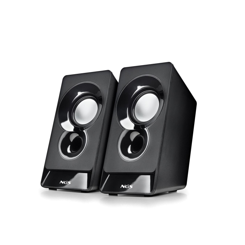 Enceintes NGS SB210 2.0 12 W - Alimentation USB - Entrée jack - Contrôle du volume intégré - Noir