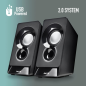 Enceintes NGS SB210 2.0 12 W - Alimentation USB - Entrée jack - Contrôle du volume intégré - Noir