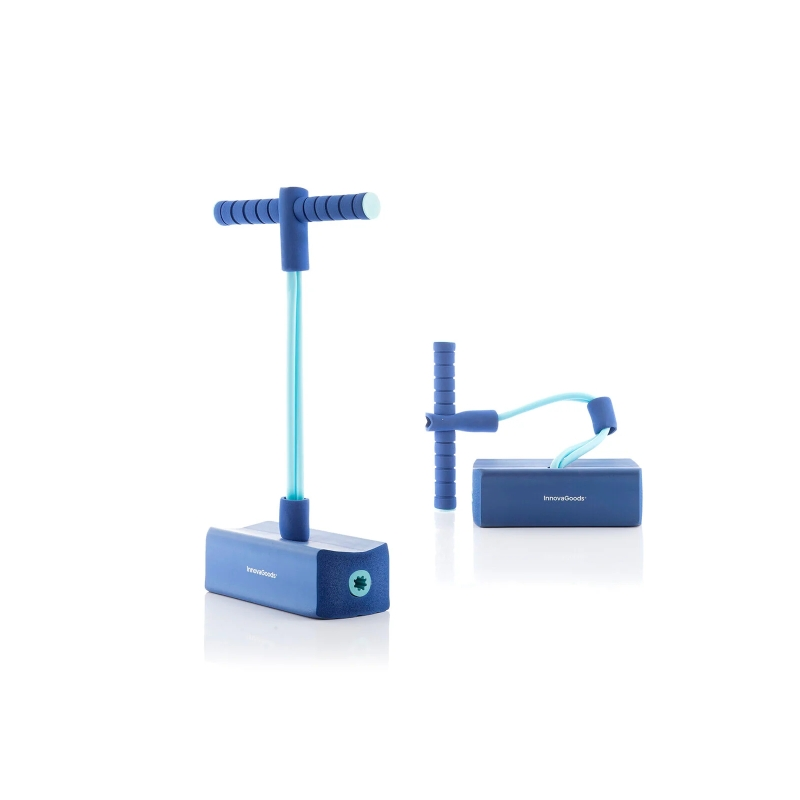 Pogo Jumper Funp en caoutchouc Innovagoods - Supporte jusqu'à 70 kg - Antidérapant - Signal sonore - 55 x 24 x 11 cm - Bleu