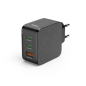 Chargeur mural Hama - Puissance 65 W - 2 ports USB-C - 1 port USB-A - Alimentation - Qualcomm - Couleur noire