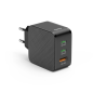 Chargeur mural Hama - Puissance 65 W - 2 ports USB-C - 1 port USB-A - Alimentation - Qualcomm - Couleur noire