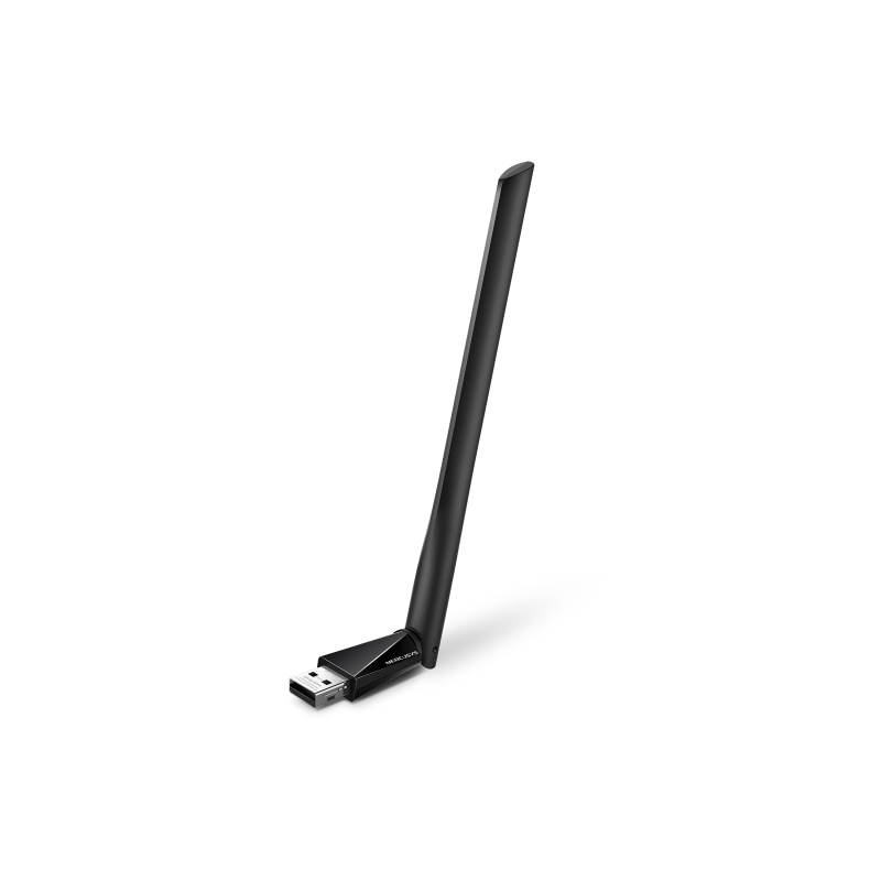 Adaptateur USB Wi-Fi double bande Mercusys MA30H AC1300 - Jusqu'à 867 Mbit/s en 5 GHz, jusqu'à 400 Mbit/s en 2,4 GHz - Noir