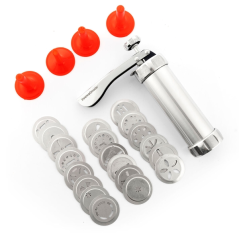 Innovagoods Prekies Machine à pâte à biscuits 2 en 1 - Poche à douille - Gabarits inclus - Nettoyage facile - Poignée