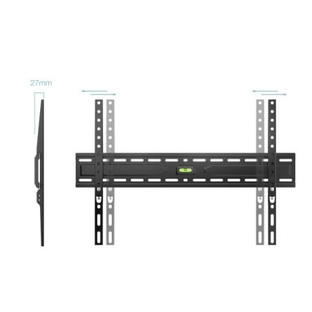 Support mural fixe Tooq LP1050F-B pour téléviseurs de 37" à 86" - Poids maximal supporté : 45 kg - VESA 600 x 400 mm - Noir