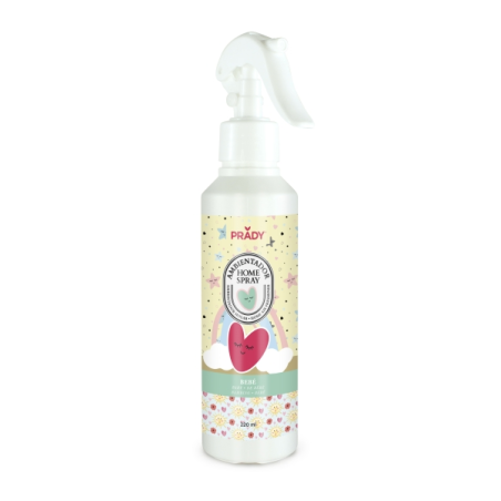 Spray désodorisant pour la maison Prady Baby - Flacon de 220 ml - Flacon pulvérisateur