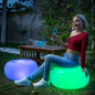 Siège gonflable Innovagoods Pulight - Lumière LED multicolore - Supporte jusqu'à 100 kg - Télécommande - Pompe incluse - IP68