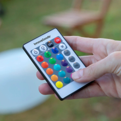 Siège gonflable Innovagoods Pulight - Lumière LED multicolore - Supporte jusqu'à 100 kg - Télécommande - Pompe incluse - IP68