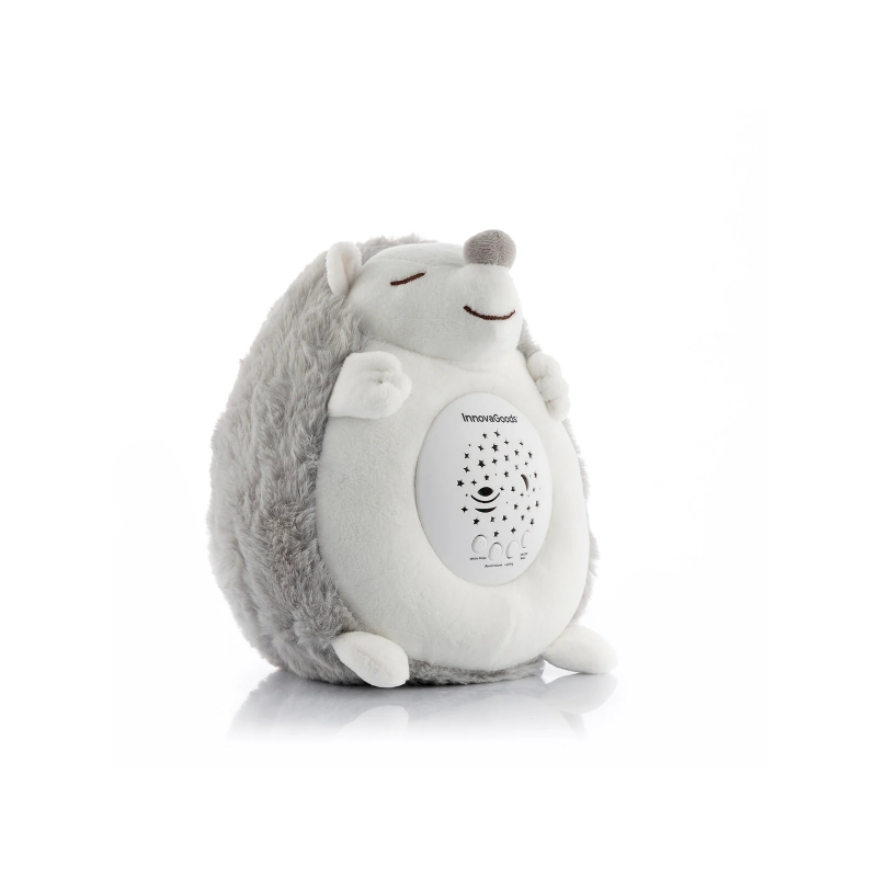 Hérisson en peluche Spikey d'Innovagoods avec projecteur de bruit blanc et veilleuse - Lumière LED RGB - Arrêt automatique