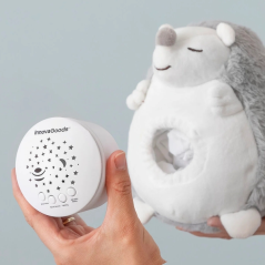 Hérisson en peluche Spikey d'Innovagoods avec projecteur de bruit blanc et veilleuse - Lumière LED RGB - Arrêt automatique