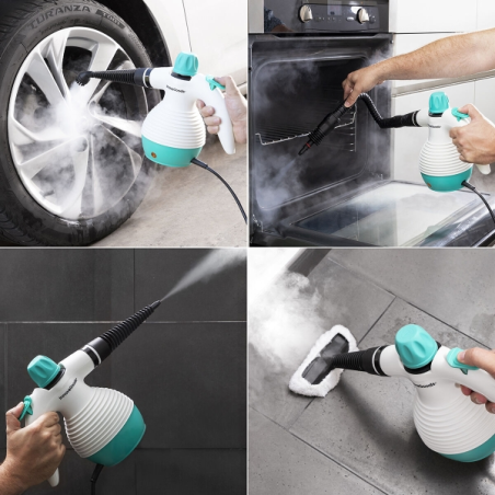 Nettoyeur vapeur Innovagoods - 1000 W - Autonomie jusqu'à 20 minutes - Réservoir de 350 ml - Pression de 3 bars - Câble de 2,8