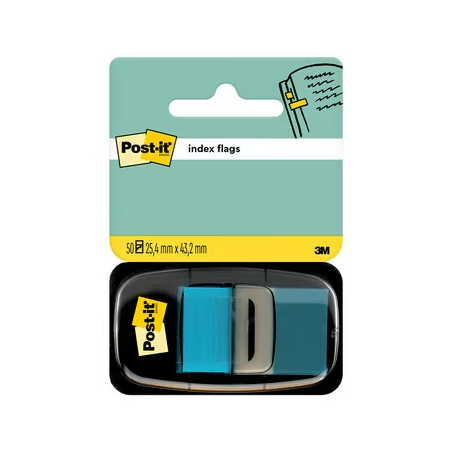 ✅ Distributeur d'index Pos-it avec 50 marqueurs repositionnables 25,4 x 43,2 mm - Adhérence ferme - Pour marque en stock
