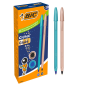 Lot de 20 stylos bille Bic Cristal Glace bleu et cuivre 1 mm