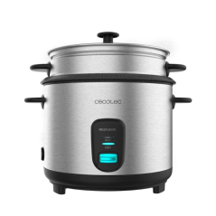 Cuiseur à riz Cecotec Ricefusion 7000 Inox - 700 W - Capacité 1,8 L - Cuve antiadhésive amovible - Acier inoxydable - Couvercle