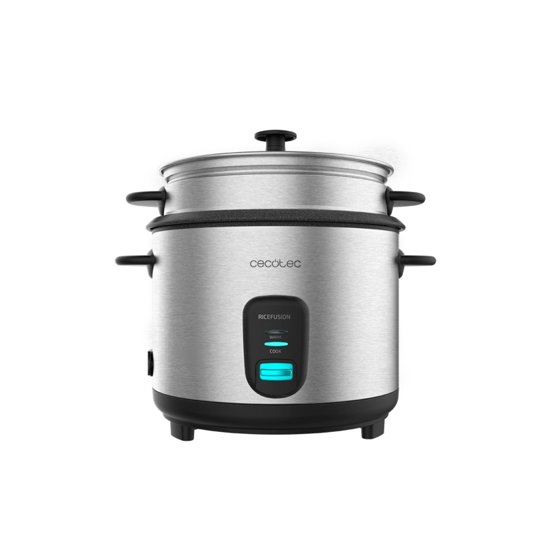 Cuiseur à riz Cecotec Ricefusion 7000 Inox - 700 W - Capacité 1,8 L - Cuve antiadhésive amovible - Acier inoxydable - Couvercle