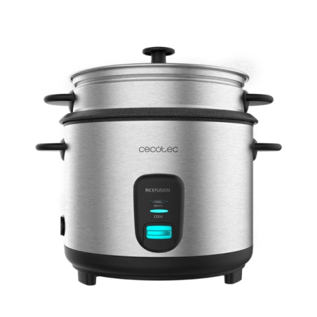 Cuiseur à riz Cecotec Ricefusion 7000 Inox - 700 W - Capacité 1,8 L - Cuve antiadhésive amovible - Acier inoxydable - Couvercle