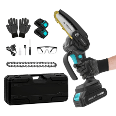 Scie d'élagage sans fil Cecotec MontanaForce 4000 - 400 W - 2 batteries 21 V 2 Ah - Accessoires inclus : graisseur de chaîne