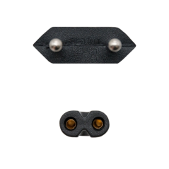 Câble d'alimentation Nanocable Form 8 CEE7/16 mâle vers C7 femelle 2 m - Noir