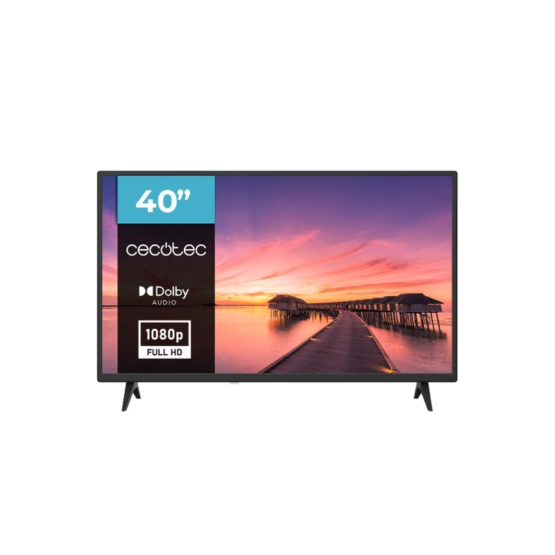 Téléviseur intelligent LED Cecotec série 0 0040 40" avec résolution HD - Système Dolby - Connexions HDMI et USB - Tuner DVB