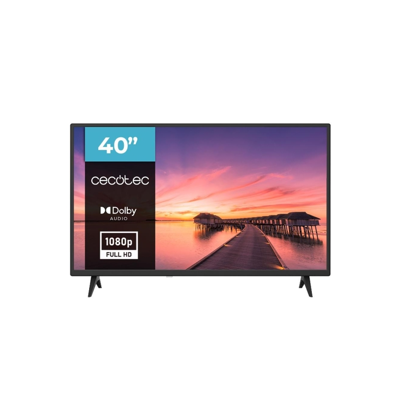 Téléviseur intelligent LED Cecotec série 0 0040 40" avec résolution HD - Système Dolby - Connexions HDMI et USB - Tuner DVB