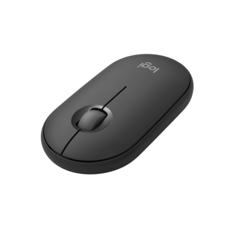 Souris sans fil USB Logitech Pebble Mouse 2 M350s 1000 dpi - Multi-appareils - Utilisation ambidextre - Couleur graphite