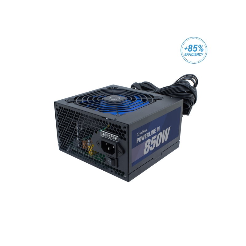 Alimentation Coolbox PowerLine III 850W 850W ATX 12V - PFC actif - Ventilateur 120mm