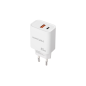 Chargeur Mural Nanocable USB-C/PD + USB-A/QC 20W - Blanc
