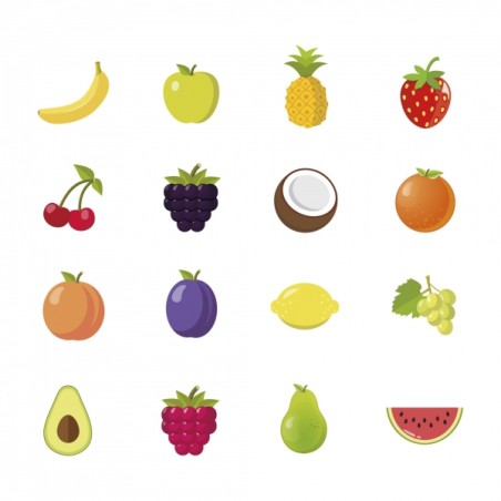 Apli Rouleau de Gomets aux Fruits - Adhésif Permanent - 900 Gomets - Formes Assorties - Idéal pour les Maternelles - Développe