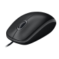 Souris USB Logitech M100 1000dpi - 3 Boutons - Utilisation Ambidextre - Câble 1,80m - Coloris Noir