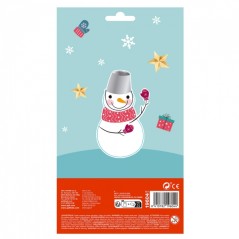 Apli Sachet d'Autocollants de Noël Boule de Bonhomme de Neige - Adhésif Permanent - Motifs Assortis - Idéal pour Décorer