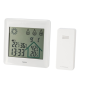 Station météo Hama Action - Prévisions météo - Capteur extérieur - Thermomètre - Hygromètre - 12 x 2 x 12 cm - Couleur blanche