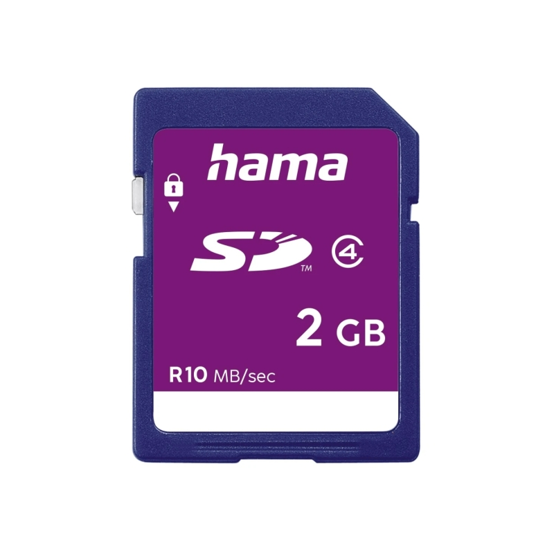 Carte SD Hama 2 Go - Classe 4 - 10 Mb/s - Bleue
