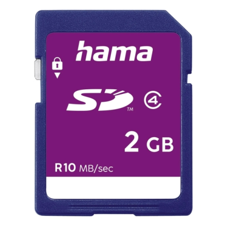 Carte SD Hama 2 Go - Classe 4 - 10 Mb/s - Bleue