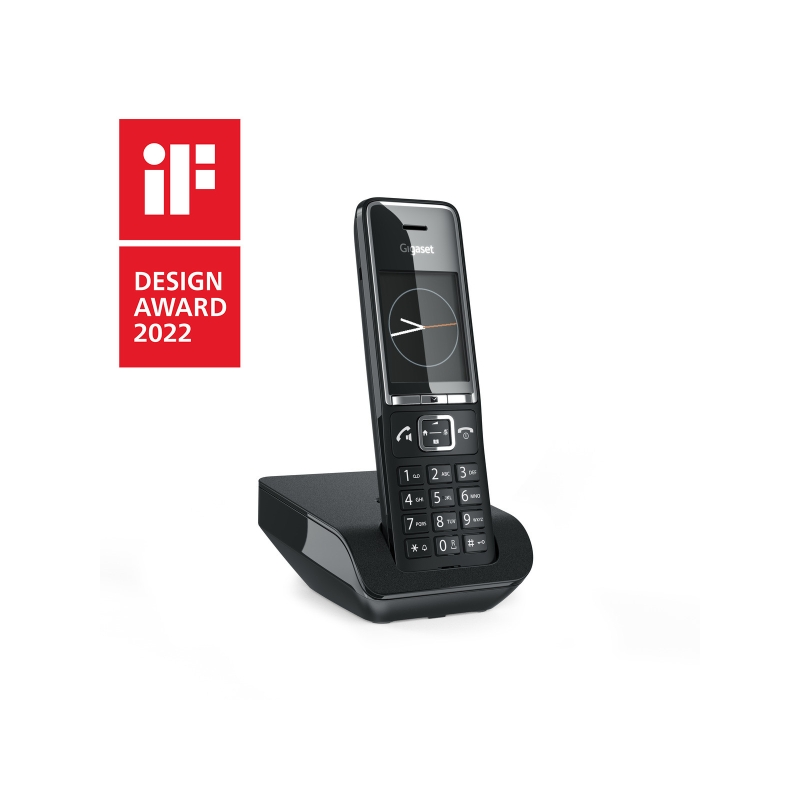 Téléphone sans fil Gigaset Comfort 550 - Identification de l'appelant - Mains libres - Contrôle du volume - Noir