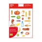 Apli Sachet de Gomets sur le thème des aliments sains - Adhésif amovible - Illustrations amusantes - Favorise le vocabulaire et