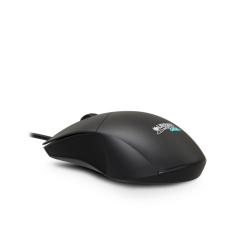 Souris filaire Urban Factory Cyclee - 1200 dpi - Connexion USB-A - Adaptateur USB-C - Utilisation ambidextre - Noir