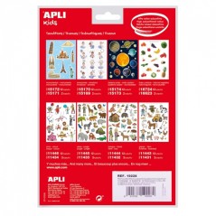 Apli Sachet de Gomets sur le thème des aliments sains - Adhésif amovible - Illustrations amusantes - Favorise le vocabulaire et