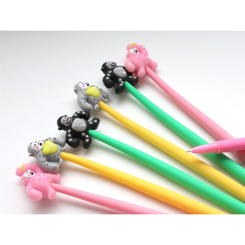 Lot de 36 stylos gel à pointe fine Bismark Animals Gorille